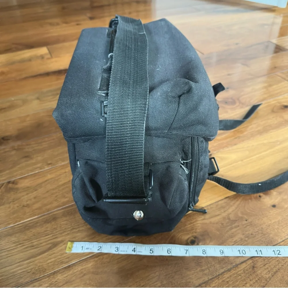 Vintage Coast Black Canvas Camera Bag – Padded Camera & Camcorder Carry Case